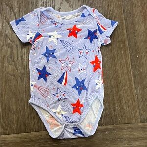 Little Sleepies Blue and Red Starry Bodysuit